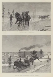 Hiver au Canada, Voyage sur glace sur le Saint-Laurent